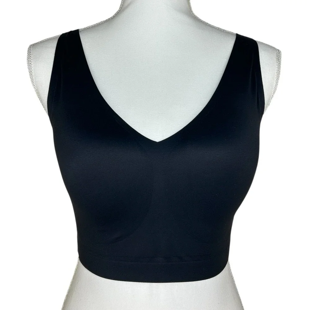 Soma Enbliss Racerback Bralette XL Wireless Padded Black Comfort Soft‎ Stretch